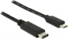 Powertech Regular USB 2 Cable USB-C male - micro USB-B male Μαύρο 1m (CAB-UC011)